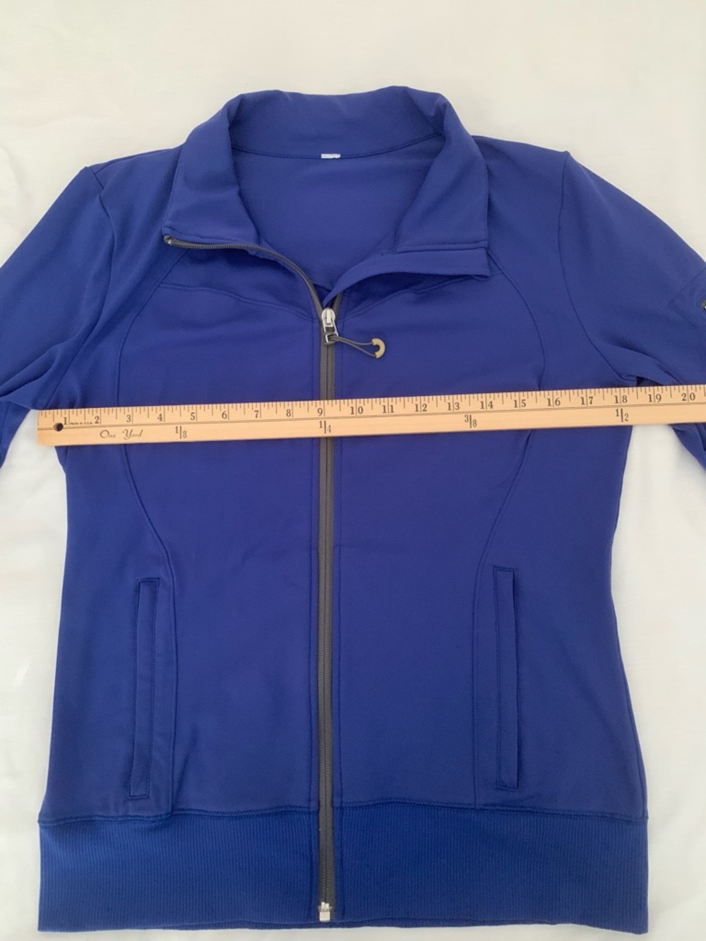 EUC Alo Yoga Blue Full Zip Performance Track Jacket - Size S/M - Picture 14 of 16